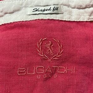 Bugatchi Fuchsia Shirt with Embroidered Logo